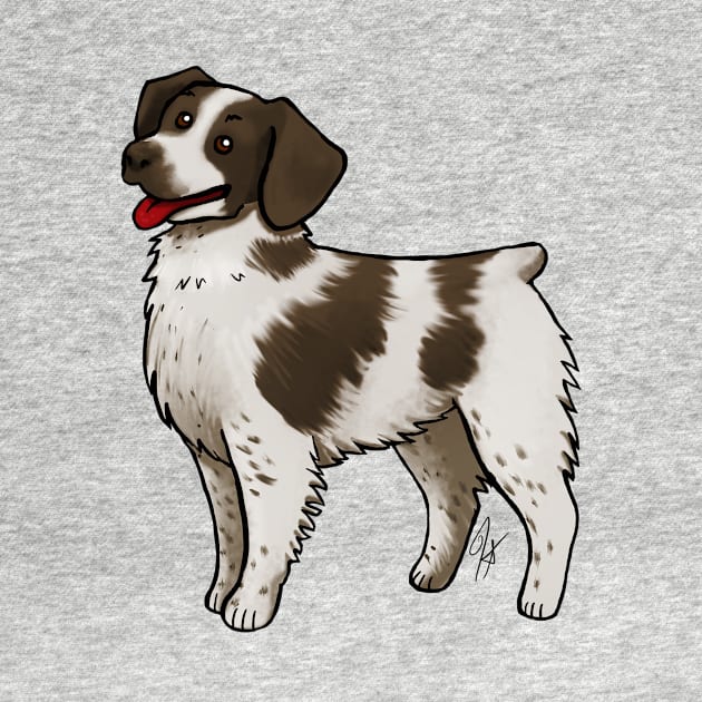 Dog - Brittany - Liver and White by Jen's Dogs Custom Gifts and Designs